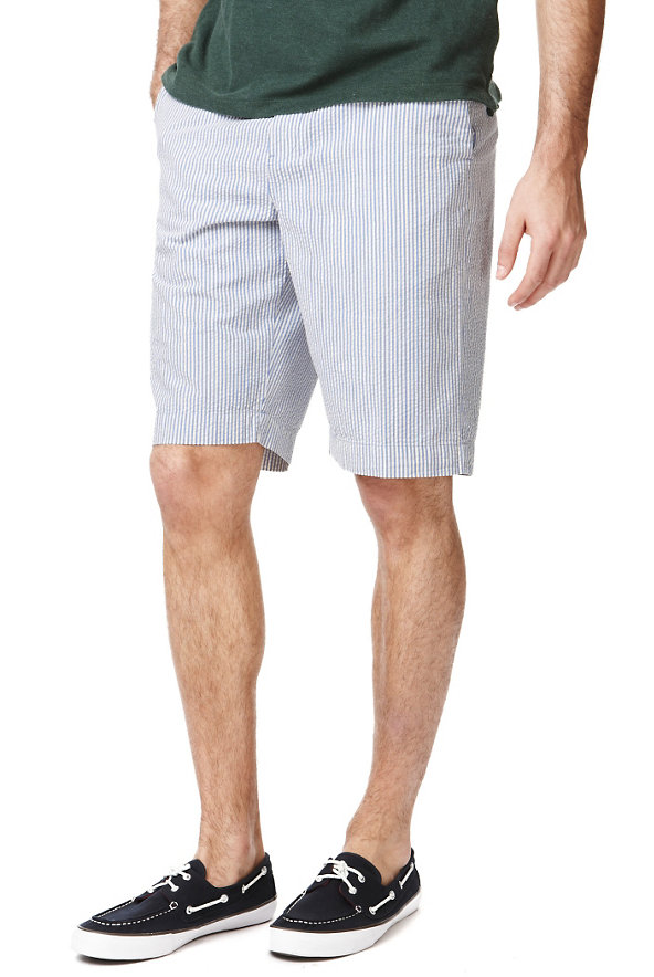 Pure Cotton Striped Shorts Image 1 of 1