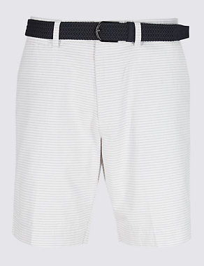 Pure Cotton Striped Shorts Image 2 of 4