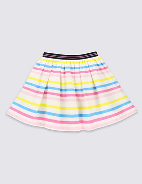 Pure Cotton Striped Skater Skirt (1-7 Years) Image 2 of 3