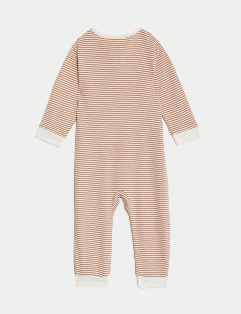 Pure Cotton Striped Sleepsuit (7lbs-1 Yrs) 2 of 3