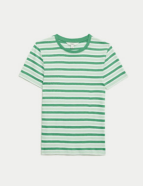Pure Cotton Striped Slim Fit T-Shirt Image 2 of 5