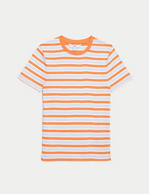 Pure Cotton Striped Slim Fit T-Shirt Image 2 of 5