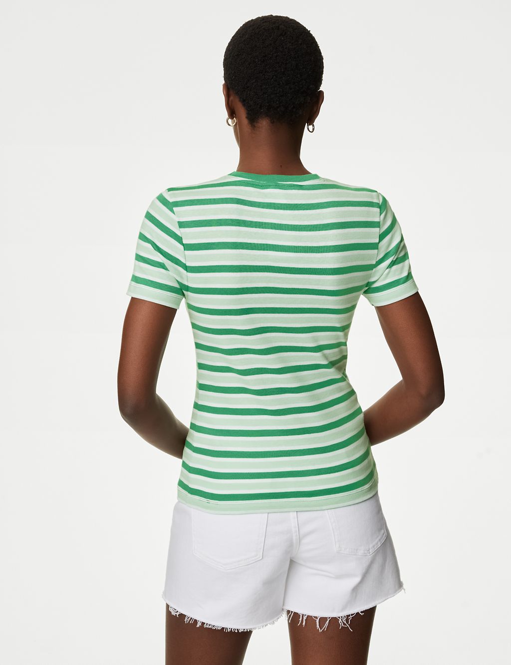 Pure Cotton Striped Slim Fit T-Shirt 5 of 5