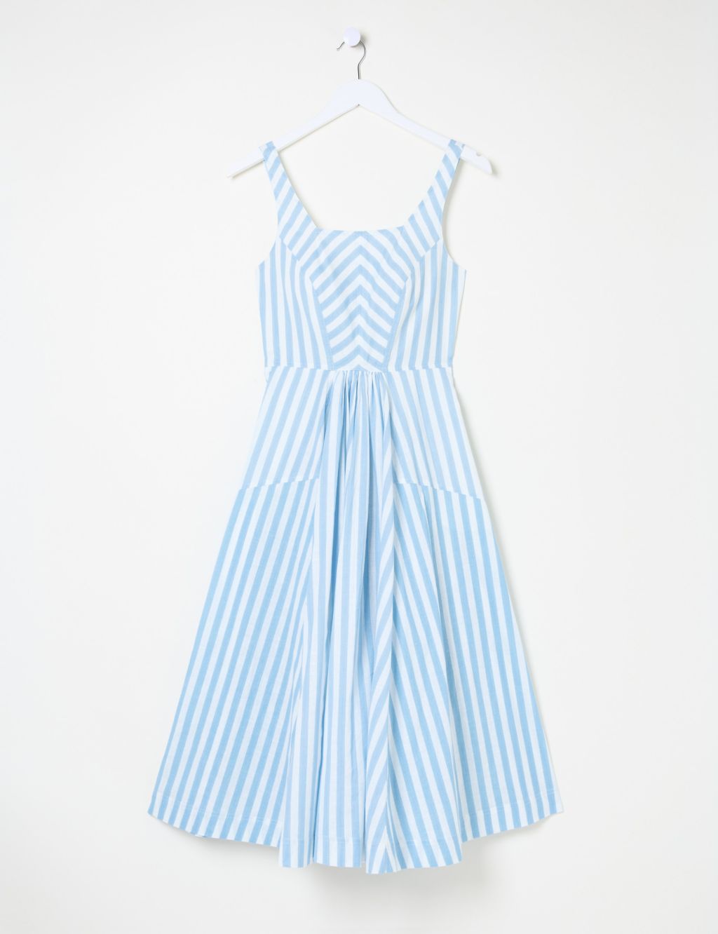 Pure Cotton Striped Square Neck Midi Slip Dress 1 of 6