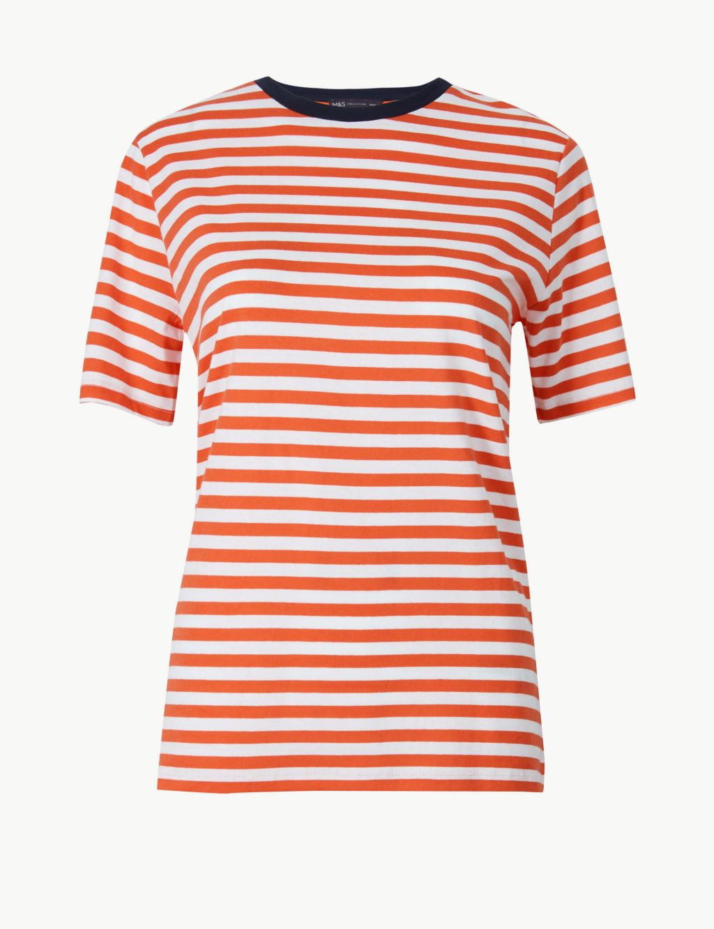 Pure Cotton Striped Straight Fit T-Shirt 1 of 4