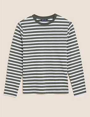 Pure Cotton Striped Straight Fit Top Image 2 of 5