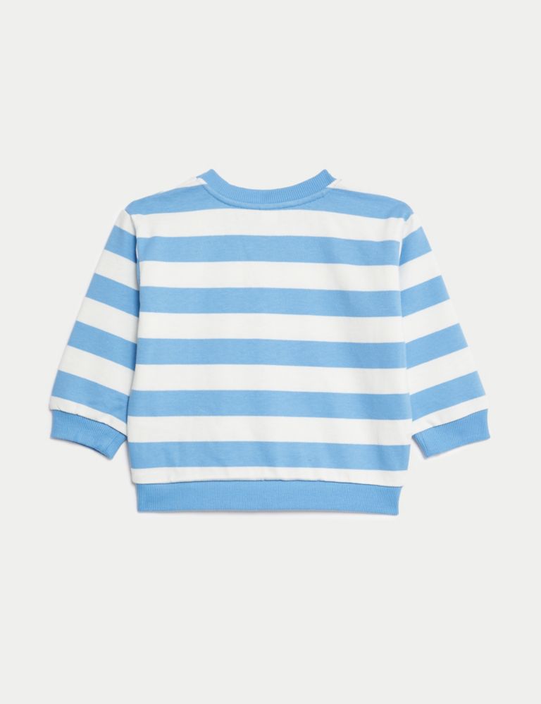 Pure Cotton Striped Sweatshirt (0-3 Yrs) 2 of 3