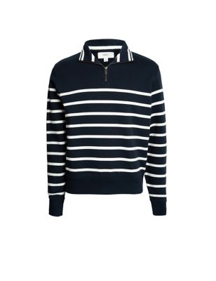 Pure Cotton Striped Sweatshirt Image 2 of 5