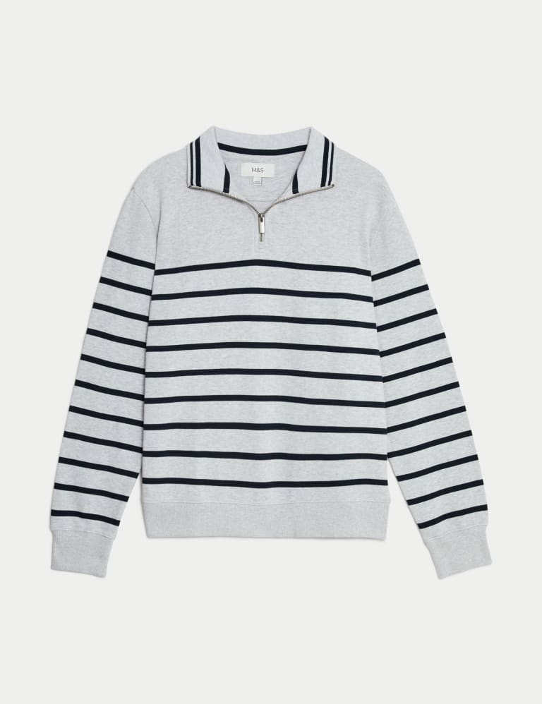 Striped sleeve sweatshirt outlet