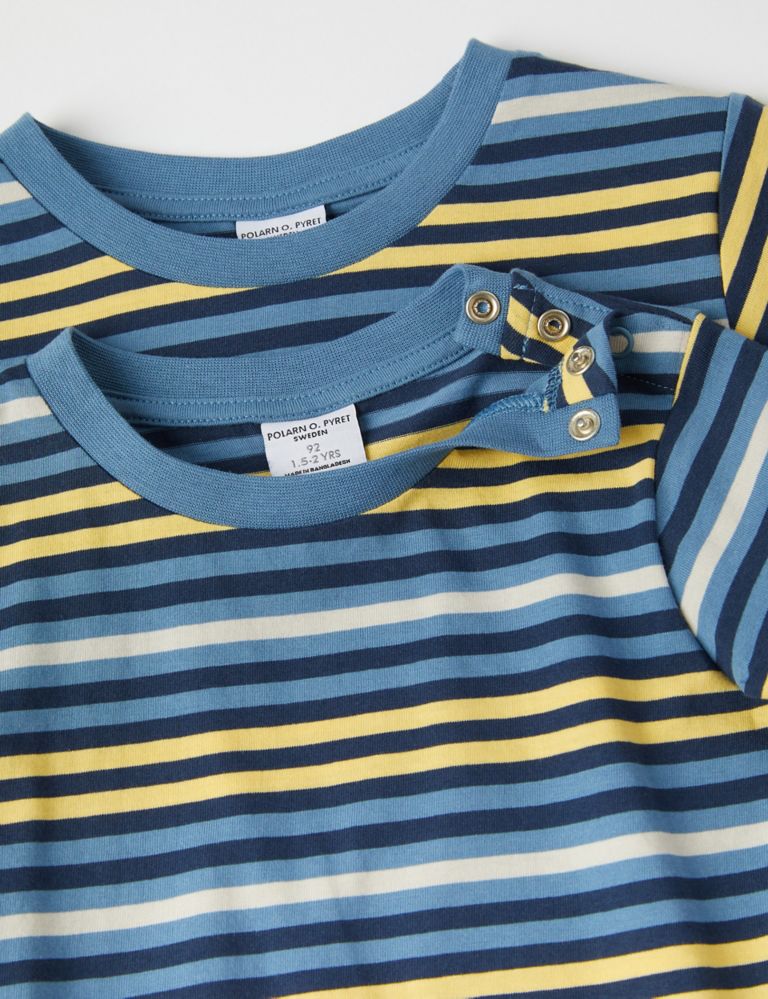 Pure Cotton Striped T-Shirt (1-10 Yrs) 3 of 4