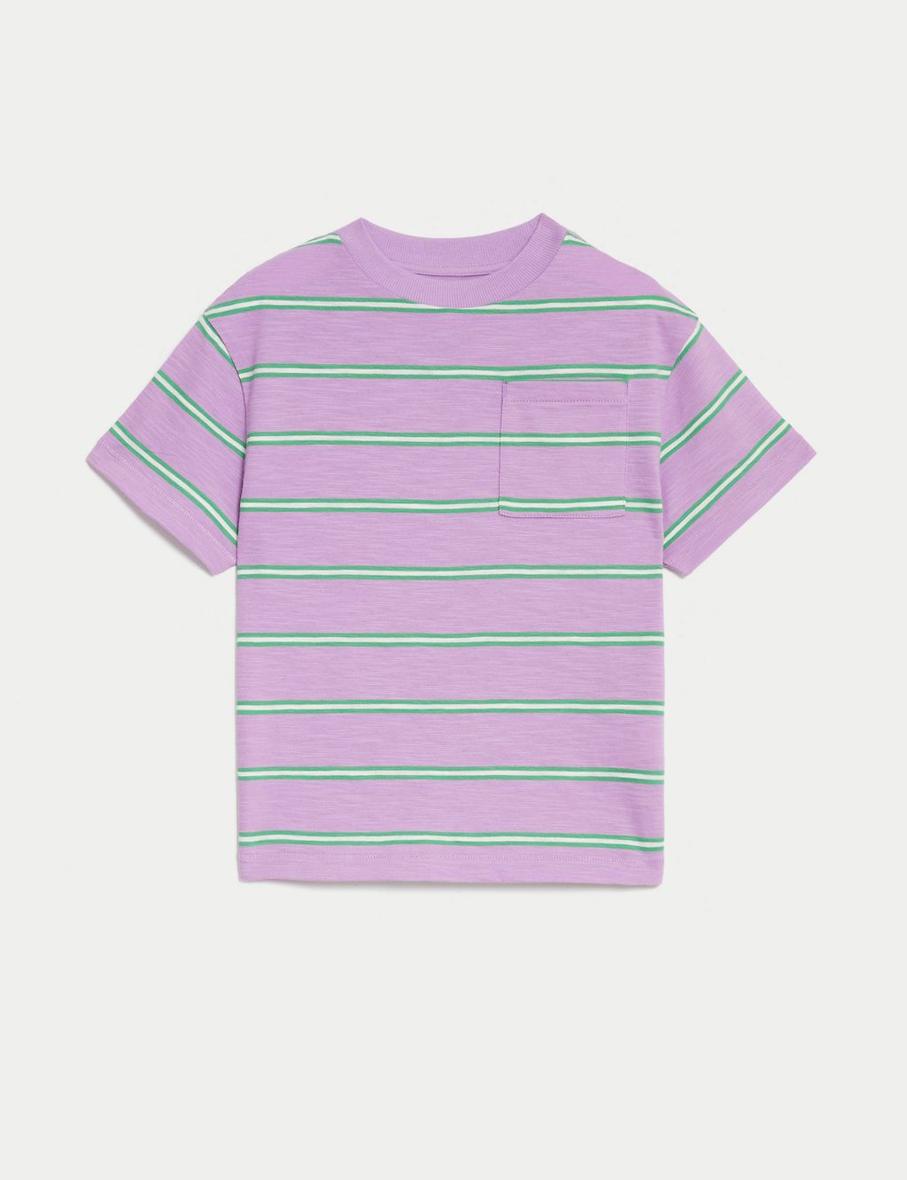 Pure Cotton Striped T-Shirt (2-8 Yrs) 1 of 5