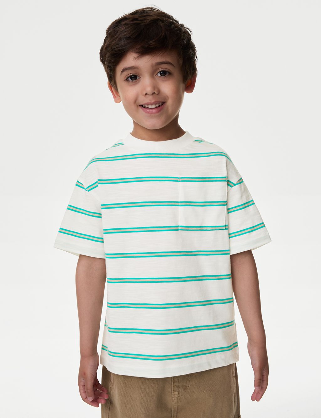 Pure Cotton Striped T-Shirt (2-8 Yrs) 3 of 5