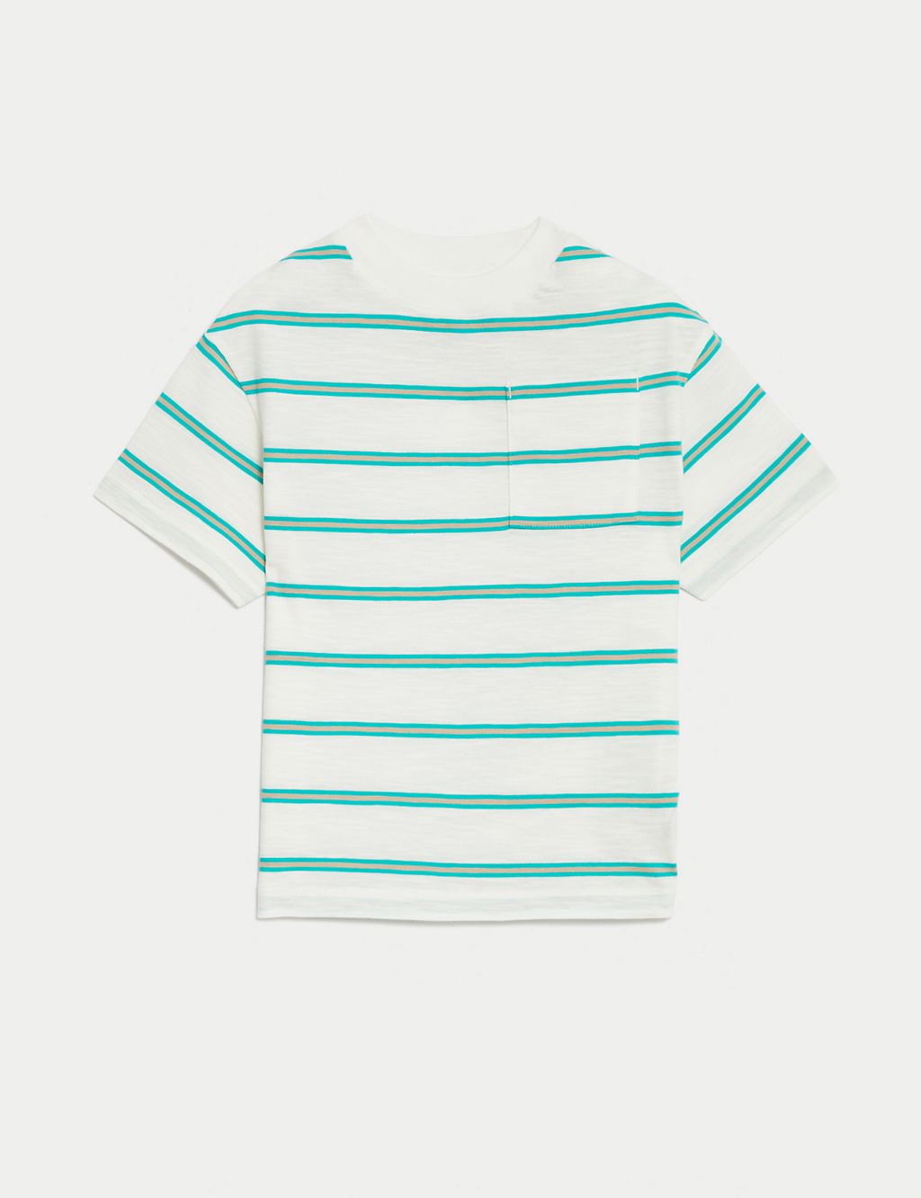 Pure Cotton Striped T-Shirt (2-8 Yrs) 1 of 5
