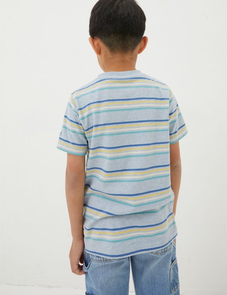 Pure Cotton Striped T-Shirt (3-13 Yrs) 3 of 4