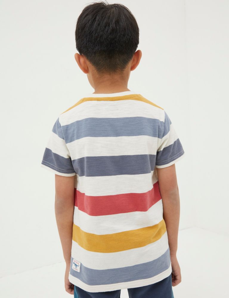 Pure Cotton Striped T-Shirt (3-13 Yrs) 3 of 4