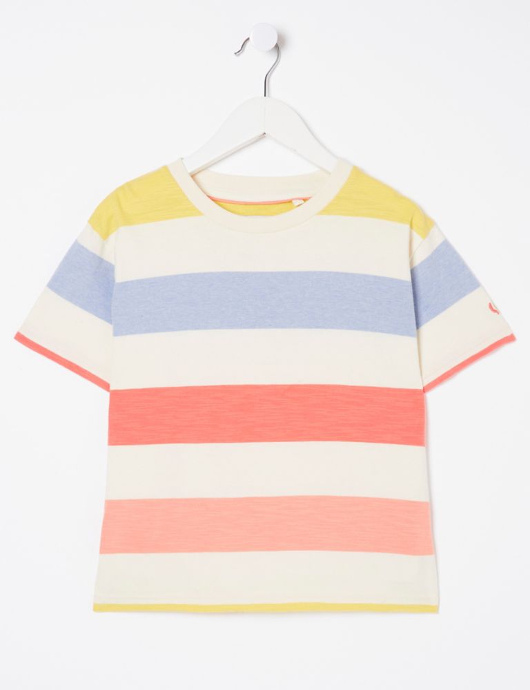 Pure Cotton Striped T-Shirt (3-13 Yrs) 2 of 4