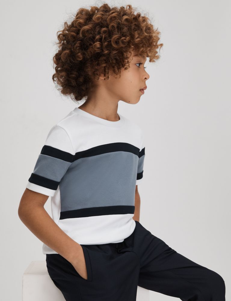 Pure Cotton Striped T-Shirt (3-14 Yrs) 4 of 4