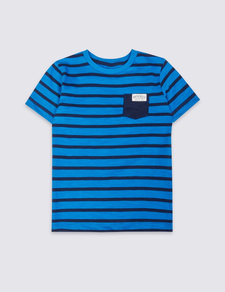 Pure Cotton Striped T-Shirt (3 Months - 5 Years) 2 of 5
