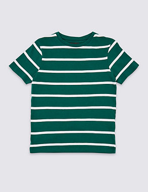 Pure Cotton Striped T-Shirt (3 Months - 7 Years) Image 2 of 3