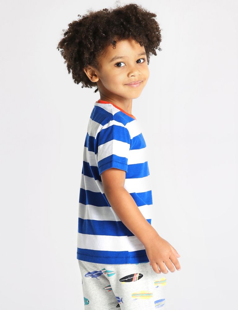 Pure Cotton Striped T-Shirt (3 Months - 7 Years) 3 of 3