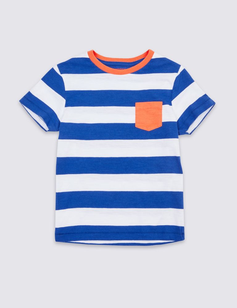 Pure Cotton Striped T-Shirt (3 Months - 7 Years) 2 of 3