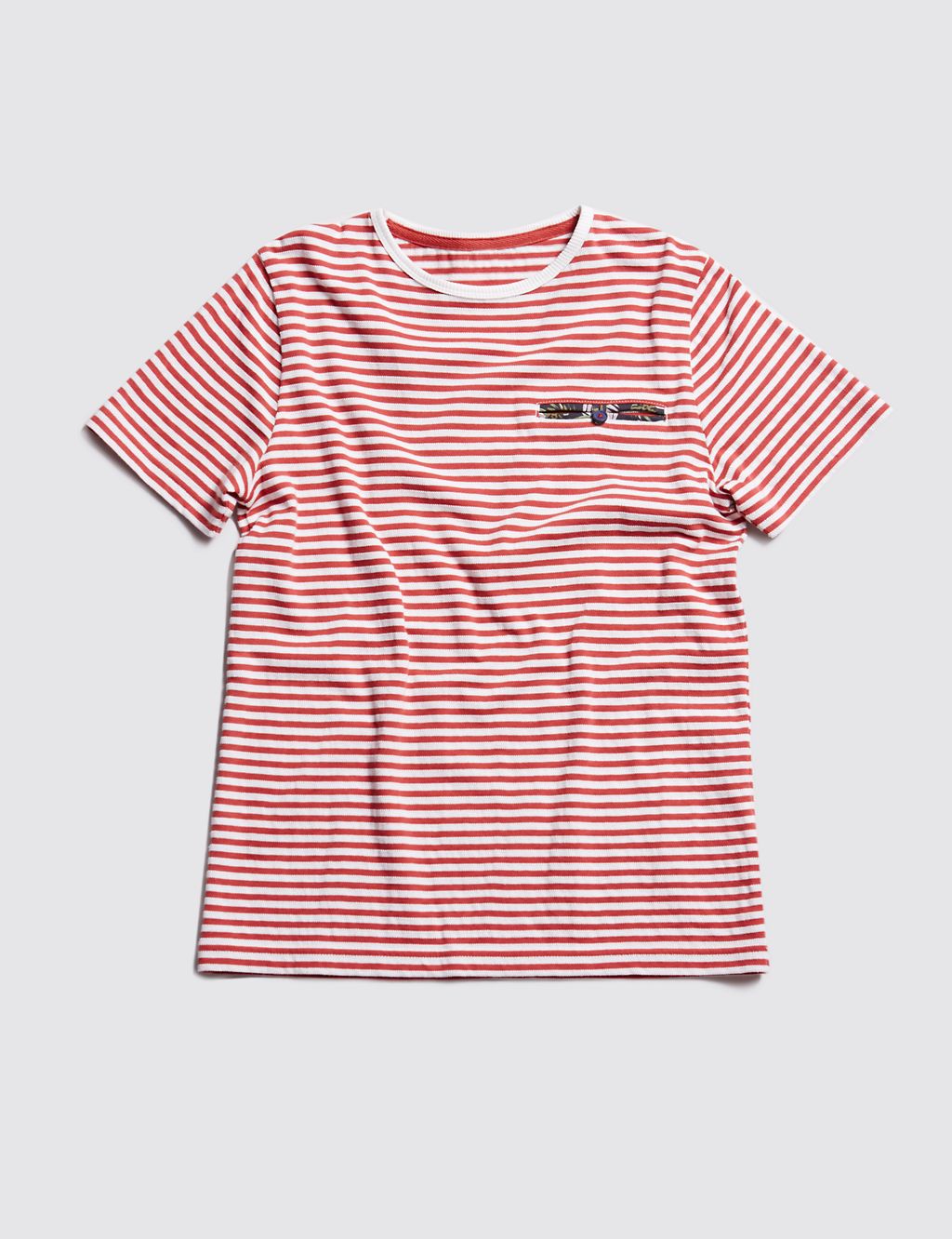 Pure Cotton Striped T-Shirt (5-14 Years) 1 of 3
