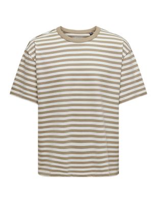 Pure Cotton Striped T-Shirt Image 1 of 2