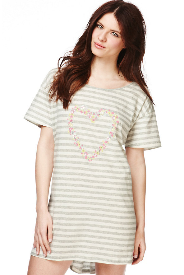 Pure Cotton Striped T-Shirt Image 1 of 1