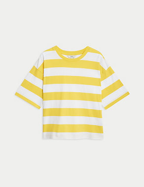 Pure Cotton Striped T-Shirt Image 2 of 5
