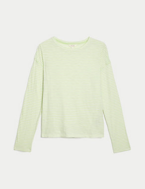 Pure Cotton Striped T-Shirt Image 2 of 6