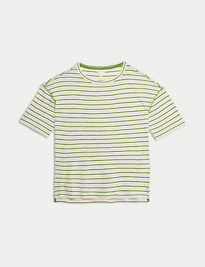Pure Cotton Striped T-Shirt Image 2 of 5