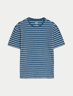 Pure Cotton Striped T-Shirt Image 2 of 7