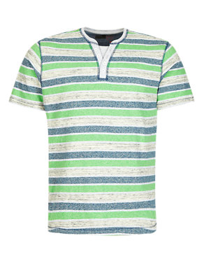 Pure Cotton Striped T-Shirt Image 2 of 3