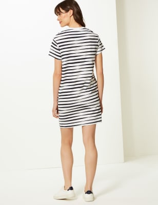 marks and spencer striped t shirt dress