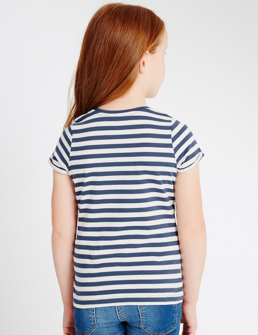 Pure Cotton Striped T-Shirt with StayNEW™ (3 Months - 5 Years) 2 of 5