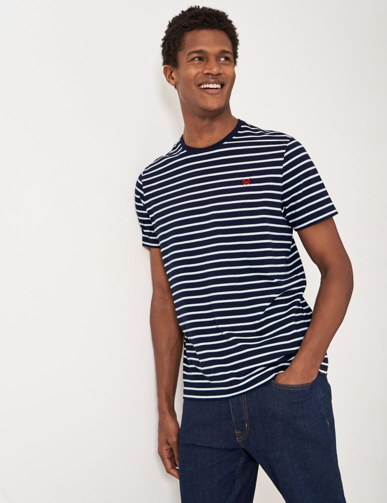 Pure Cotton Striped T-Shirt 1 of 5