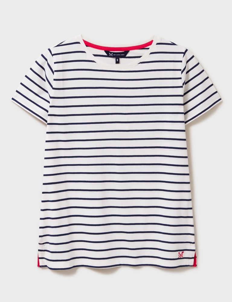 Pure Cotton Striped T-Shirt | Crew Clothing | M&S