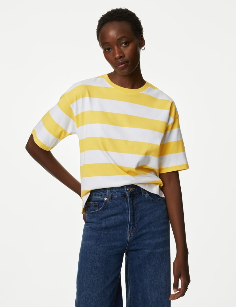 Pure Cotton Striped T-Shirt 4 of 5