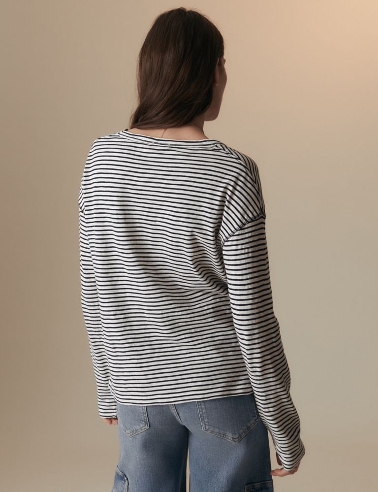 Pure Cotton Striped T-Shirt 5 of 5