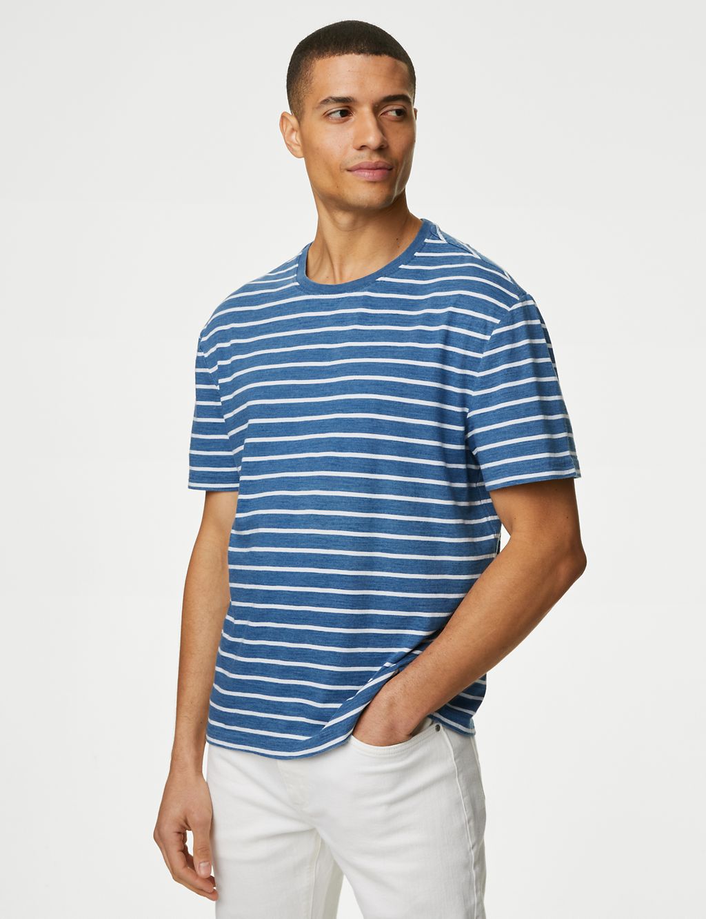 Pure Cotton Striped T-Shirt 4 of 7
