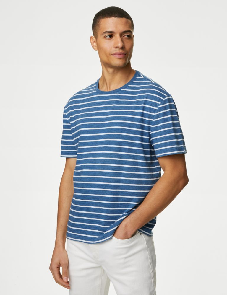 Pure Cotton Striped T-Shirt 6 of 7
