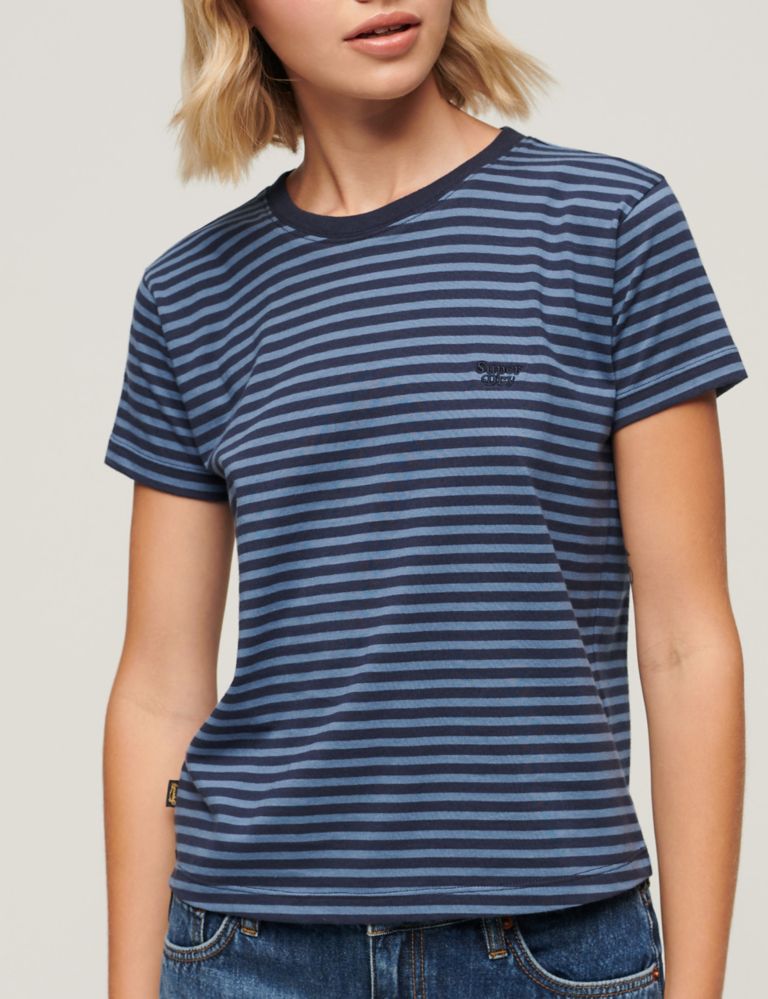 Pure Cotton Striped T-Shirt 3 of 4