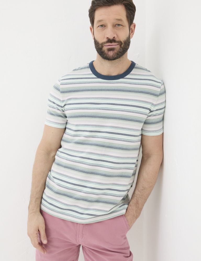 Pure Cotton Striped T-Shirt 1 of 5