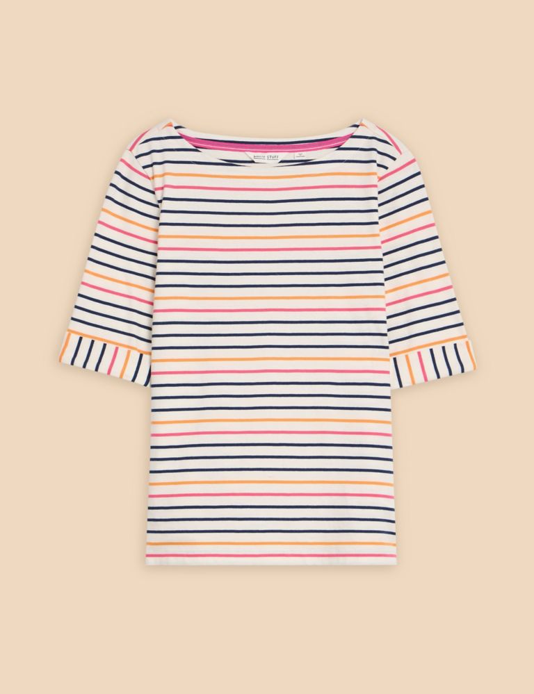 Pure Cotton Striped T-Shirt 2 of 5