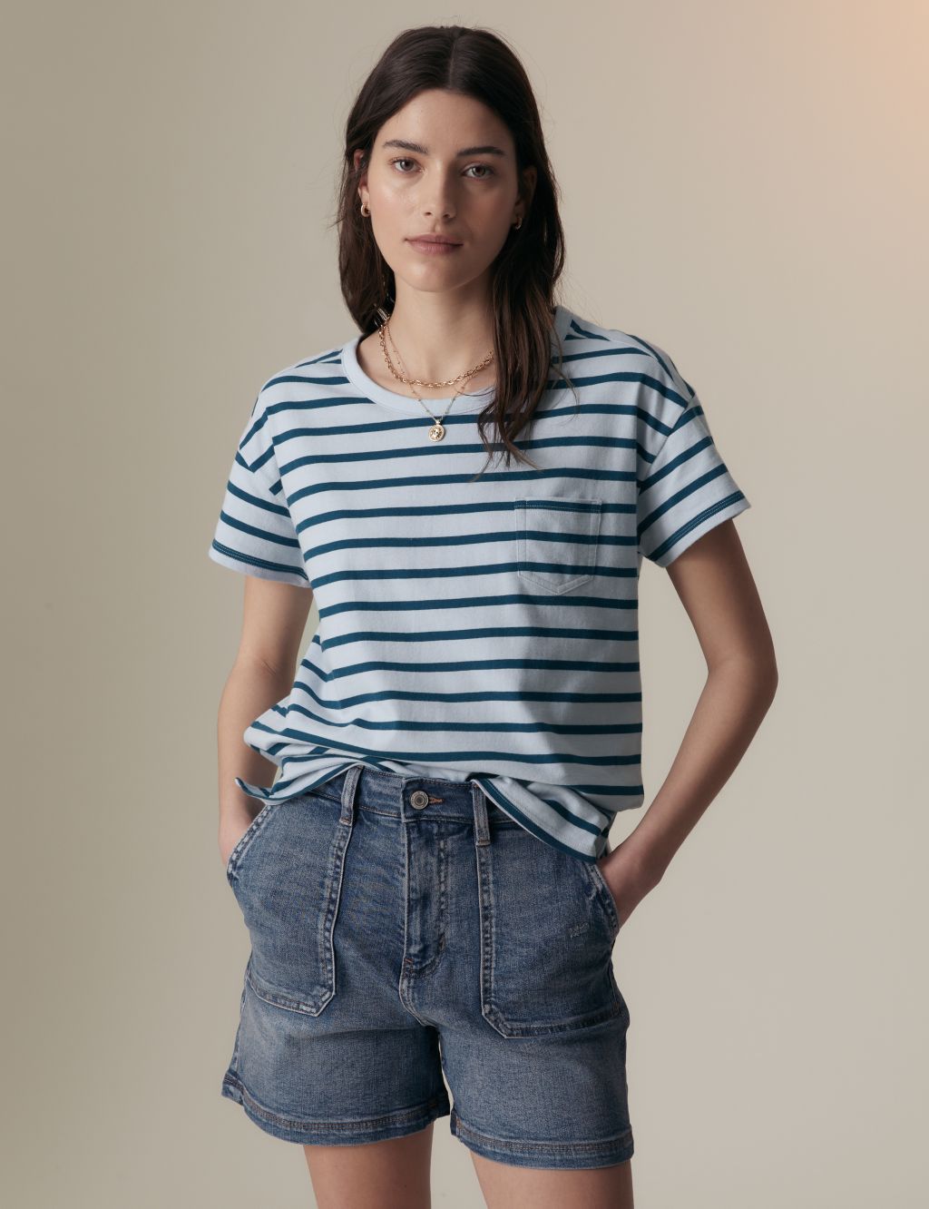 Pure Cotton Striped T-shirt 2 of 5