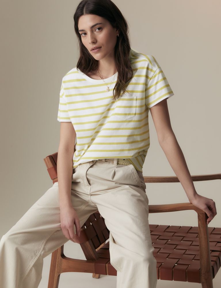 Pure Cotton Striped T-shirt 4 of 5