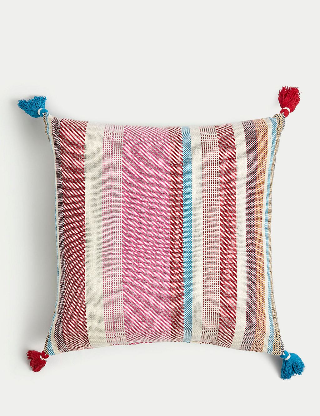 Pure Cotton Striped Tasselled Outdoor Cushion 3 of 4