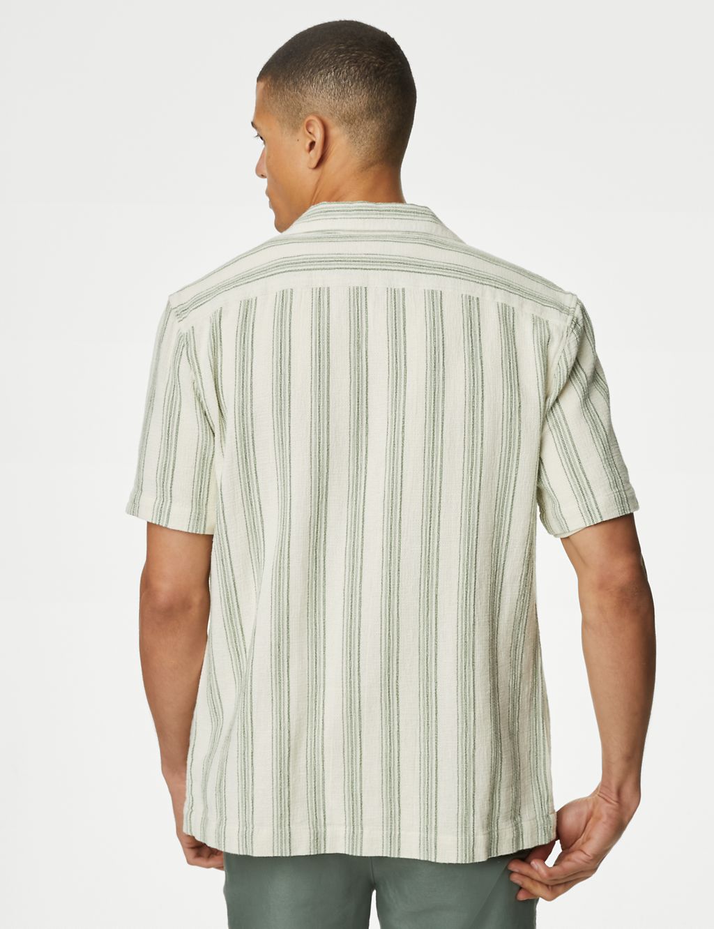 Pure Cotton Striped Textured Shirt 5 of 5