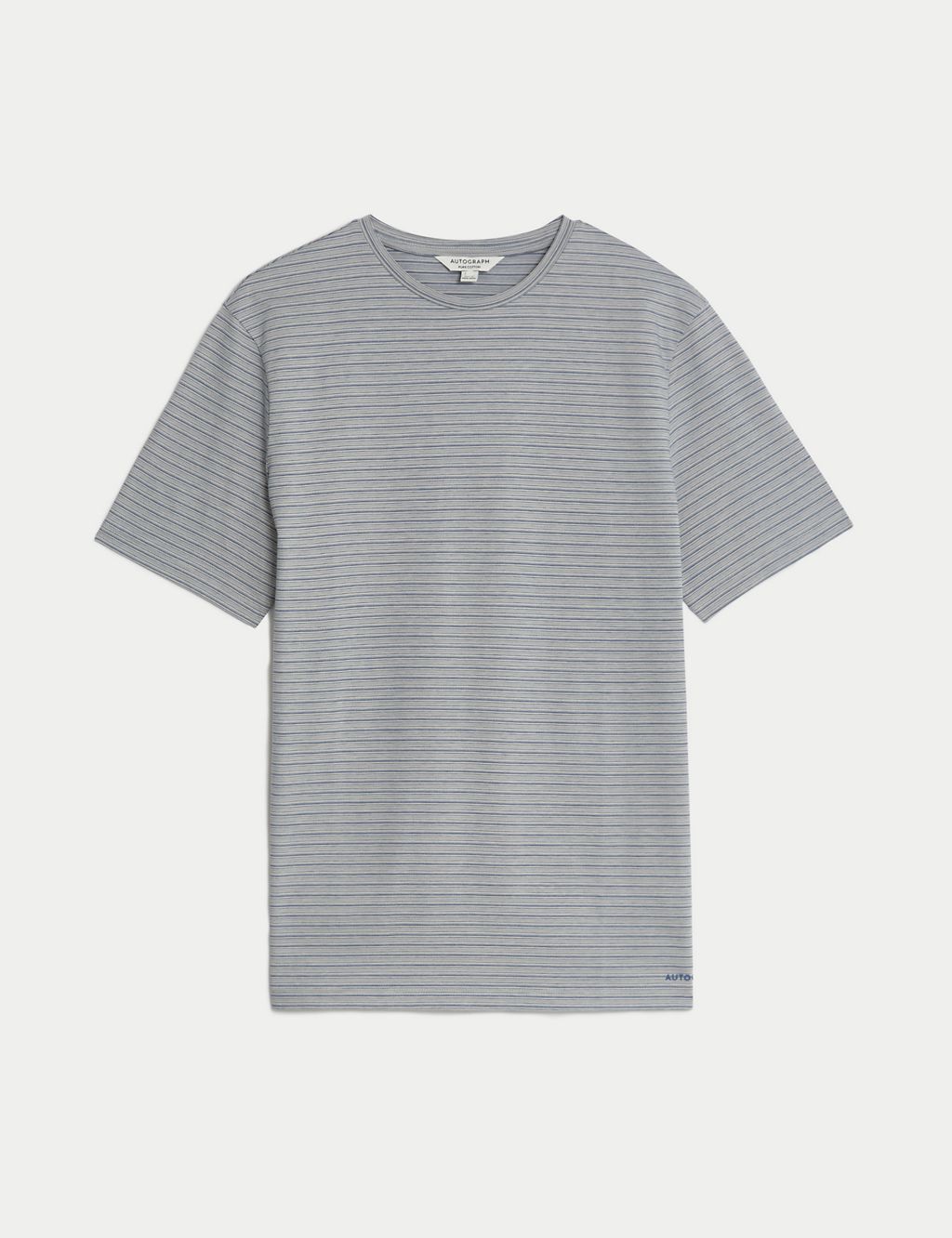 Pure Cotton Striped Textured T-Shirt 1 of 5