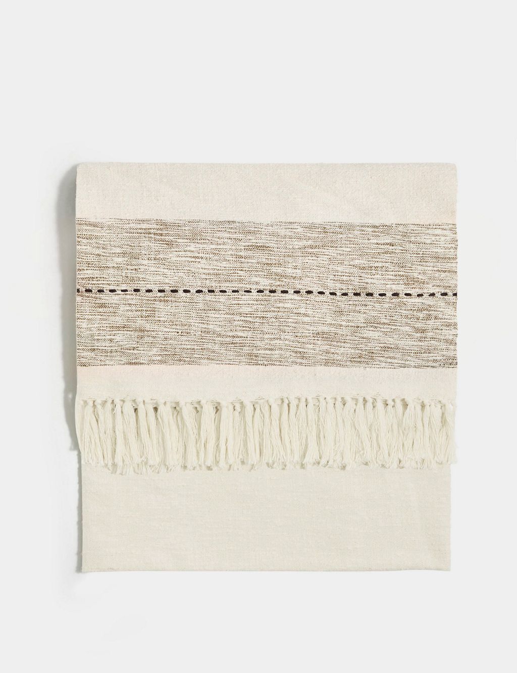 Pure Cotton Striped Textured Throw 2 of 5